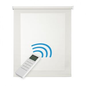 Estore de Rolo Screen Estores Automáticos Motorizados com controlo remoto Tecido técnico Isolamento térmico Branco 160 x 250cm