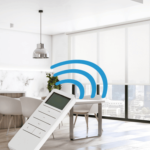 Estore de Rolo Screen Estores Automáticos Motorizados com controlo remoto Tecido técnico Isolamento térmico Branco 100 x 250cm
