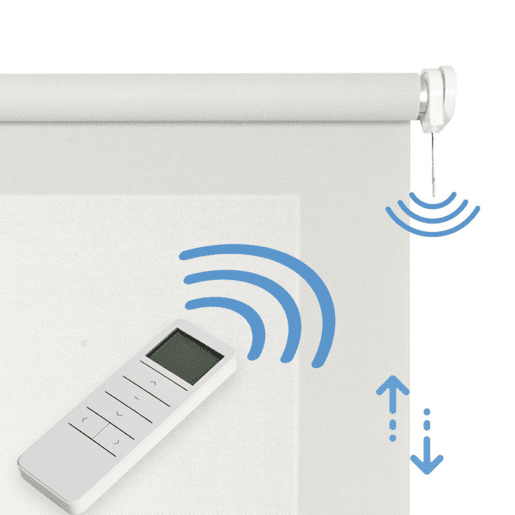Estore de Rolo Screen Estores Automáticos Motorizados com controlo remoto Tecido técnico Isolamento térmico Branco 100 x 250cm