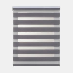 Estores Noite e Dia, estore de rolo duplo tecido Prata 140 x 180 cm