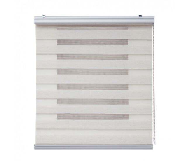 Estores noche y día premium, estor enrollable con acabados de aluminio premium lino, 140 x 250 cm