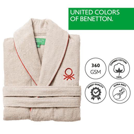 Roupão de banho Benetton 360 Gsm 100% Algodão, Tamanho: LXl