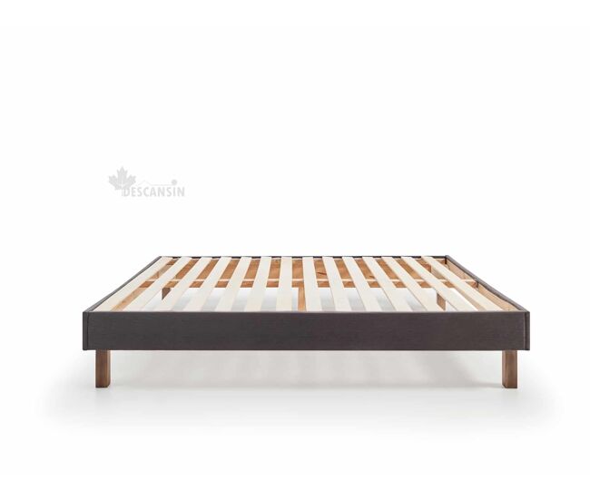 Base tapizada gris con patas, medidas 135x190cm, base francesa descansin, lujo a tu alcance