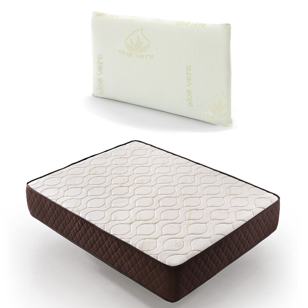 Pack Colchón + Dos Almohadas Viscoelasticas Descansin | Ideal para Personas con Dolores de Espalda | Alta Firmeza | Efecto nube