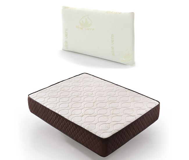 Colchón 200x200cm viscoelástico + regalo 2 almohadas viscoelasticas 105 cm descansin, ideal para personas con dolores de espalda, alta firmeza, efecto nube