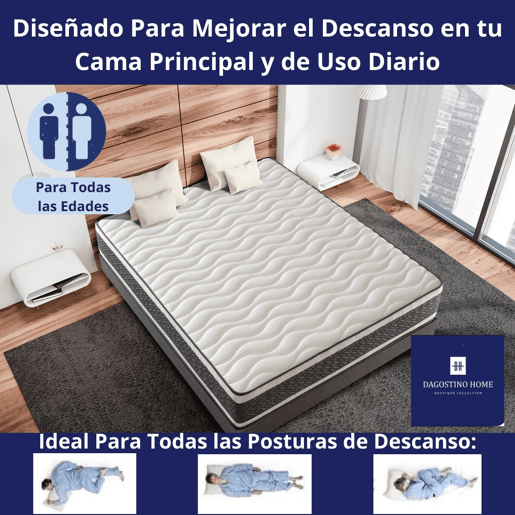 Colchão DAGOSTINO HOME viscoelastico exclusivo (Altura: 25 Gama Alta)