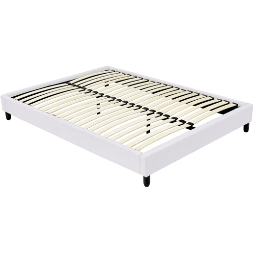 Estrado estofado de ripas - 140 x 190 cm - 20 ripas - Branco