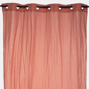 Cortina de algodão rosa 250x140cm