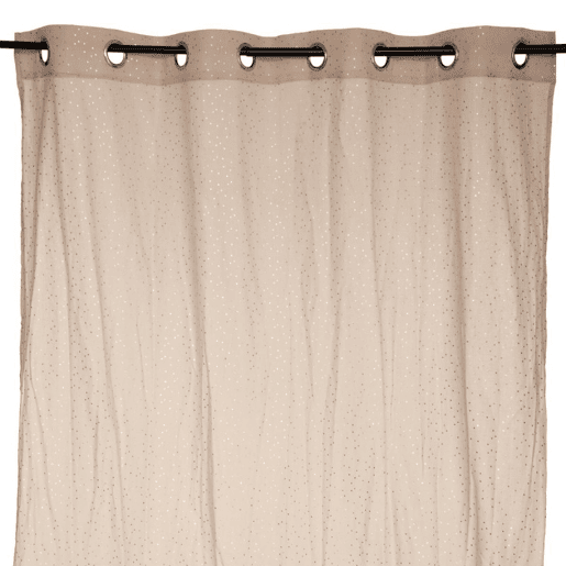 Cortina de algodão bege 250x140cm