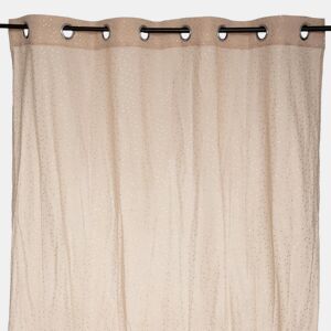 Cortina de algodão bege 250x140cm