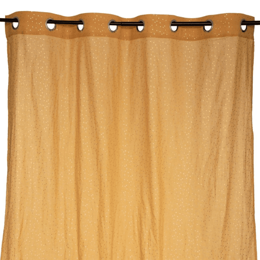 Cortina de algodão bege 250x140cm