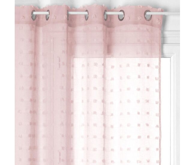 Cortina poliéster rosa 240x140cm