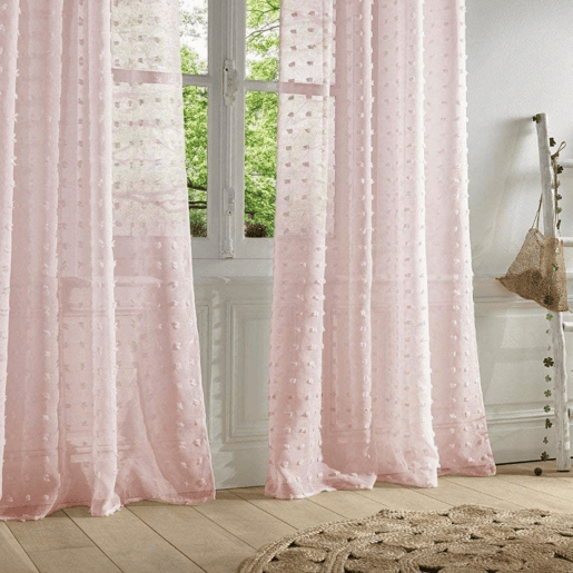 Cortina de poliéster rosa 240x140cm