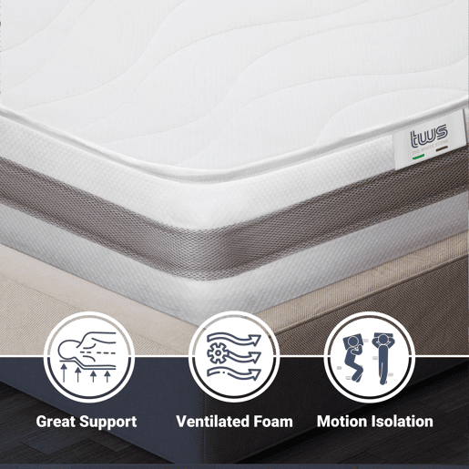 The White Stone Colchão 90x205 cm em Espuma Antibacteriana | Altura 20 cm | Capa 3D Air Hipoalergênica | Colchão Ortopédico 7 Zonas Termossensível The White Stone Colchão 90x205 cm em Espuma Antibacteriana | Altura 20 cm | Capa 3D Air Hipoalergênica | Colchão Ortopédico 7 Zonas Termossensível