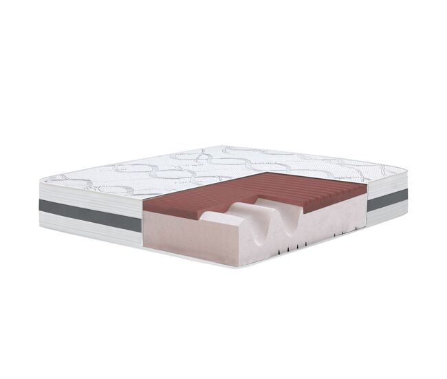 The white stone colchón viscoelástico 80x200 cm altura 27 cm | tejido hipoalergénico y transpirable | propiedades ortopédicas adaptables | firmeza media-alta | hecho en italia
