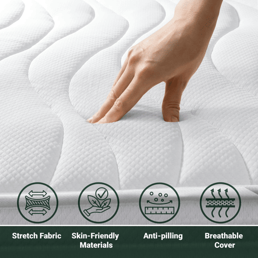 The White Stone Colchão 90x200 cm em Espuma Antibacteriana | Altura 16 cm | Capa 3D Air Hipoalergênica | Colchão Ortopédico 7 Zonas Termossensível The White Stone Colchão 90x200 cm em Espuma Antibacteriana | Altura 16 cm | Capa 3D Air Hipoalergênica | Colchão Ortopédico 7 Zonas Termossensível