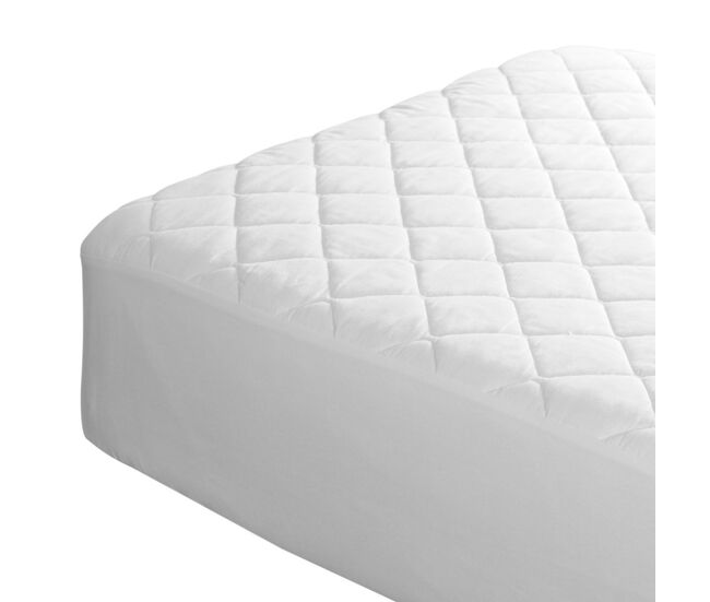 Protector para colchón 135x190cm/200 cm, impermeable y transpirable, tacto suave, tejido algodón natural, antiácaros y antibacterias, blanco