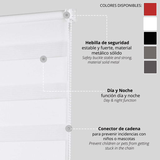 Cortina de enrolar Luz e Noite 150X180Cm - Cor Taupe Cortina de enrolar Luz e Noite 150X180Cm - Cor Taupe