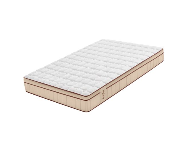 Colchón muelles ensacados hybrid marrón 27 cm - 80x180 cm - moonia