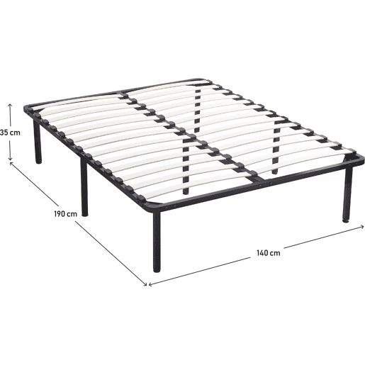 Estrutura de ripas + pés para colchão 140 x 190 cm - 26 ripas