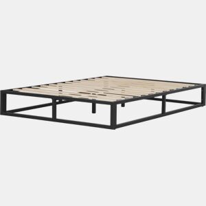 Estrutura de cama metálica 140 x 190 cm - Preto