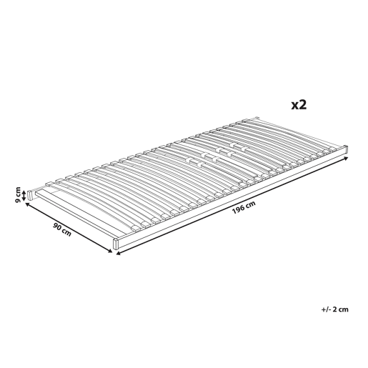 Estrado com ripas VOUZIERS 160 x 200 cm