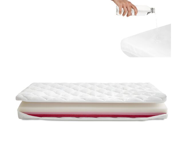 Colchón bebé helios cuna 120x60 con tecnología drycore+ y breathmax. certificado oeko-tex y certipur. desenfundable. incluye protector de colchón