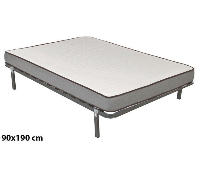 Somier de laminas + colchon basic (90, 105, 135, 150 cm)