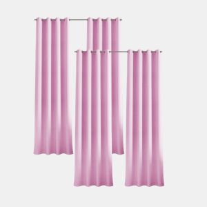 Pack de 2 cortinas de Lona Pronta Violeta 140x260cm Donegal Collections