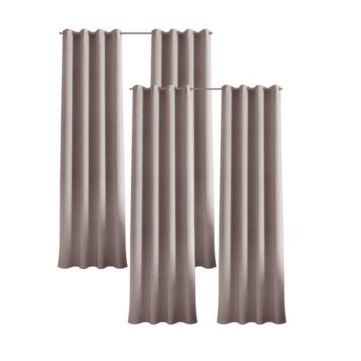 Pack de 2 cortinas de Lona Pronta Pardo 140x260cm Donegal Collections
