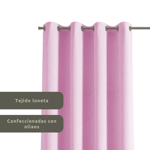 Cortina de Lona Pronta Violeta 140x260cm Donegal Collections