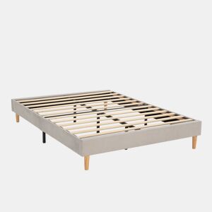 Base estofada Bari 160x200 cm Cinza