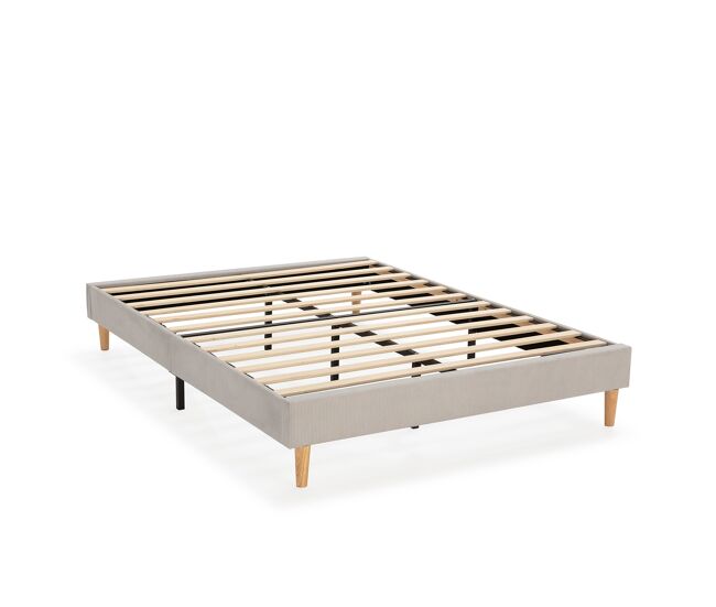 Base tapizada bari 150x190 cm color gris