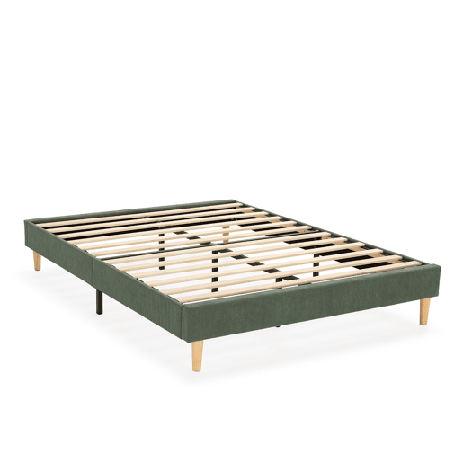 Base estofada Bari 150x190 cm Verde