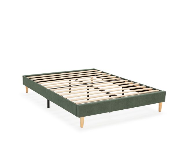 Base tapizada bari 150x190 cm color verde