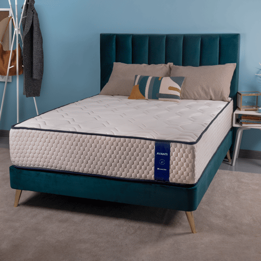 Colchão viscoelástico 90x190 cm Avanti - Altura +- 28 cm - Firmeza médiaalta - Recepção progressiva - Grande adaptabilidade - Espuma HR