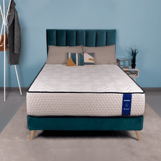 Colchão viscoelástico 90x190 cm Avanti - Altura +- 28 cm - Firmeza médiaalta - Recepção progressiva - Grande adaptabilidade - Espuma HR