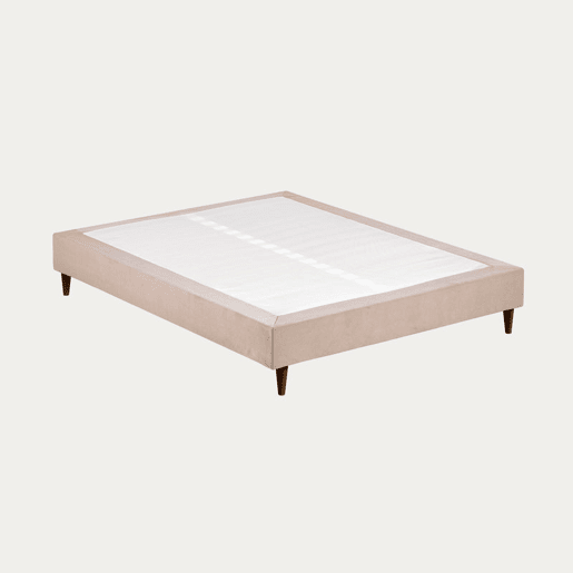Sommier Acolchoado BUDWING Levi Bege c Pés de Madeira (160x200 cm)