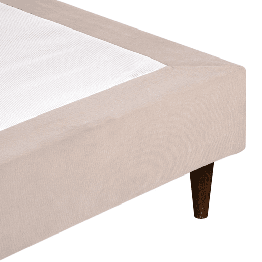 Sommier Acolchoado BUDWING Levi Bege c Pés de Madeira (160x200 cm)