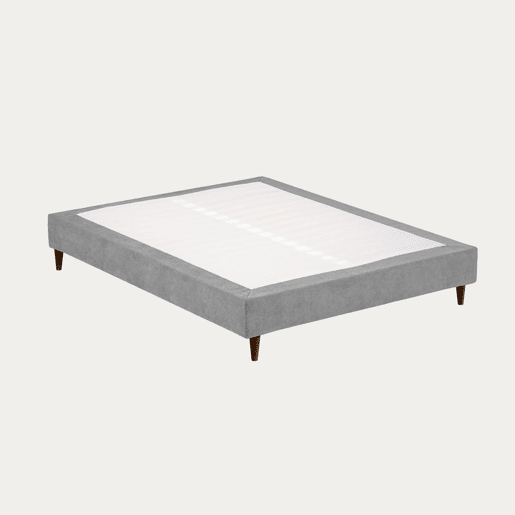 Sommier Acolchoado BUDWING Levi Cinza c Pés de Madeira (140x200 cm)