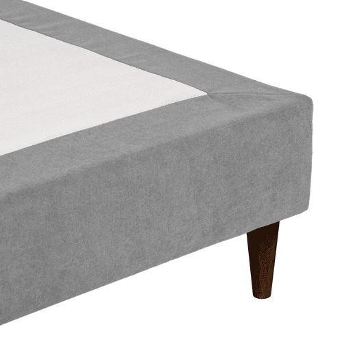 Sommier Acolchoado BUDWING Levi Cinza c Pés de Madeira (140x200 cm)