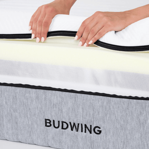 Colchão BUDWING Ergopressure (90x200 cm - Espuma Viscoelástica Perfilada e Alta Densidade com Zoneamento)