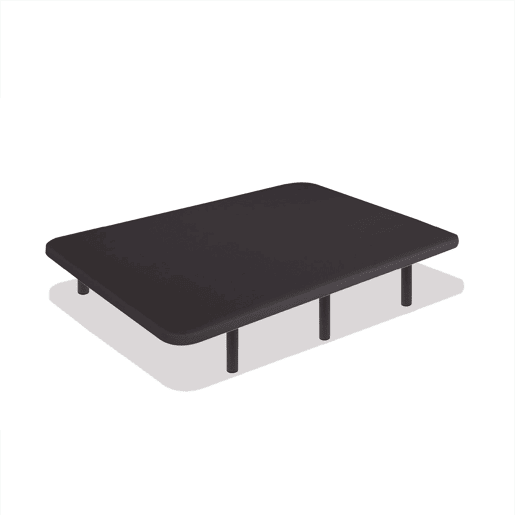 DreamNite Base Estofada Tecido 3D Antiderrapante, Estrutura 30x40 mm, Cor preto, Inclui Pernas Metálicas de 30cm, Base Estofada 150 x 200 cm