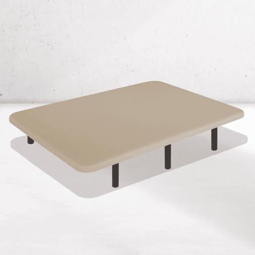 DreamNite Base Estofada Tecido 3D Antiderrapante, Estrutura 30x40 mm, Cor Bege, Inclui Pernas Metálicas de 35cm, Base Estofada 105x200 cm