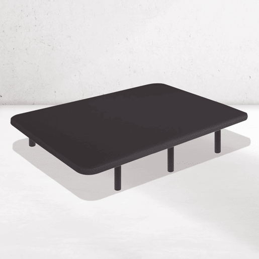 Base Estofada DreamNite Tecido 3D Antiderrapante, Estrutura 30x40 mm, Cor preto, Inclui pernas metálicas de 15 cm, Base Estofada 105 x 190 cm