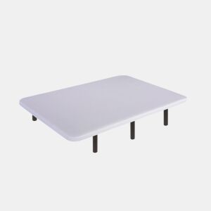 DreamNite Tecido 3D Antiderrapante, Estrutura 30x40 mm, Cor branco, Inclui Pernas Metálicas de 40cm, Base Estofada 90x190 cm
