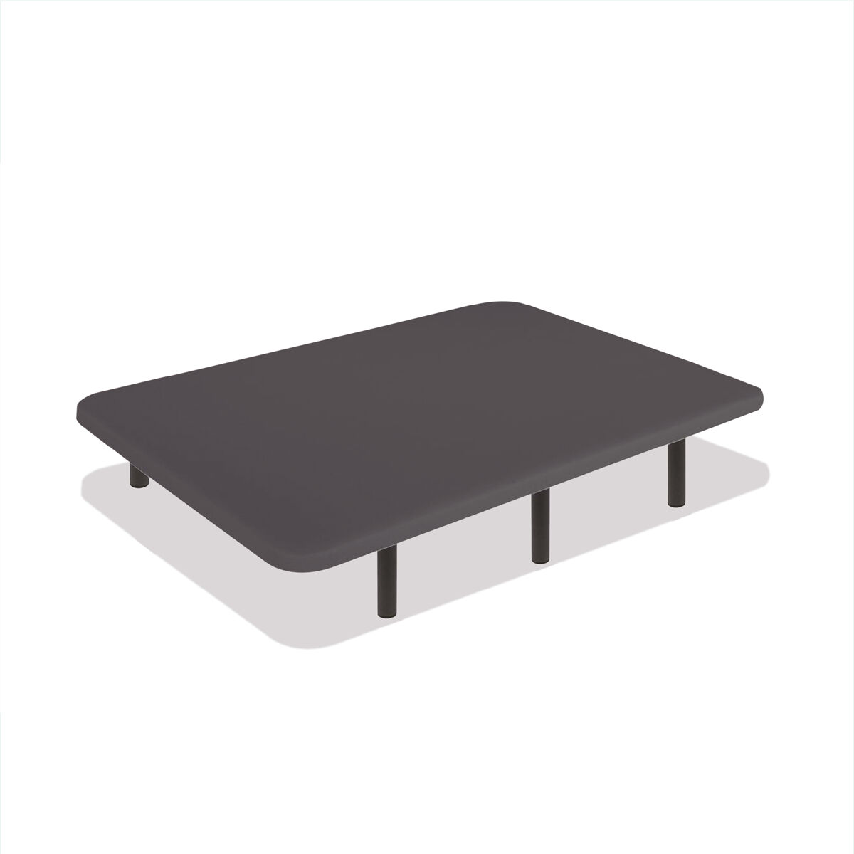 Base tapizada gris 100 x 180 cm, dreamnite, tejido 3d antideslizante, estructura 30x40mm, 5 barras transversales, con patas 40cm