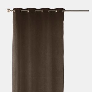 Cortinado de veludo com ilhós