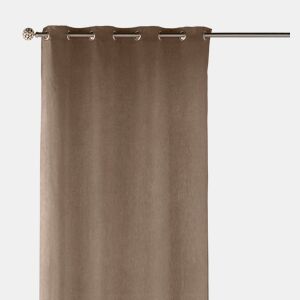 Cortinado de veludo com ilhós