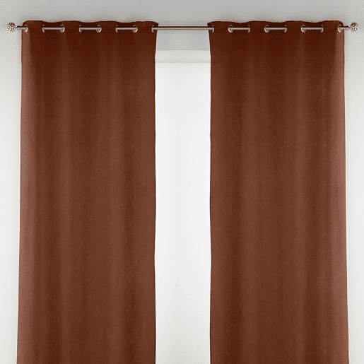 Cortinado de veludo com ilhós Cortinado de veludo com ilhós